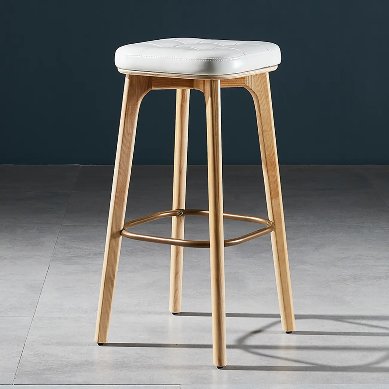 30 Inch Modern Leather Backless Bar Stools Image - 2 | homeyfad