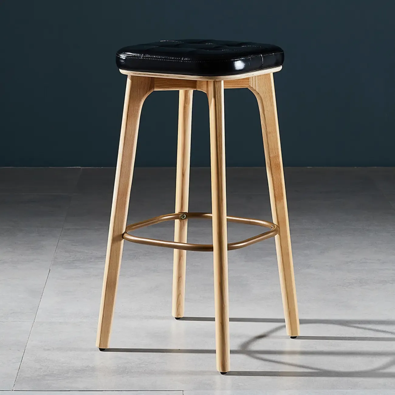 30 Inch Modern Leather Backless Bar Stools Image - 3