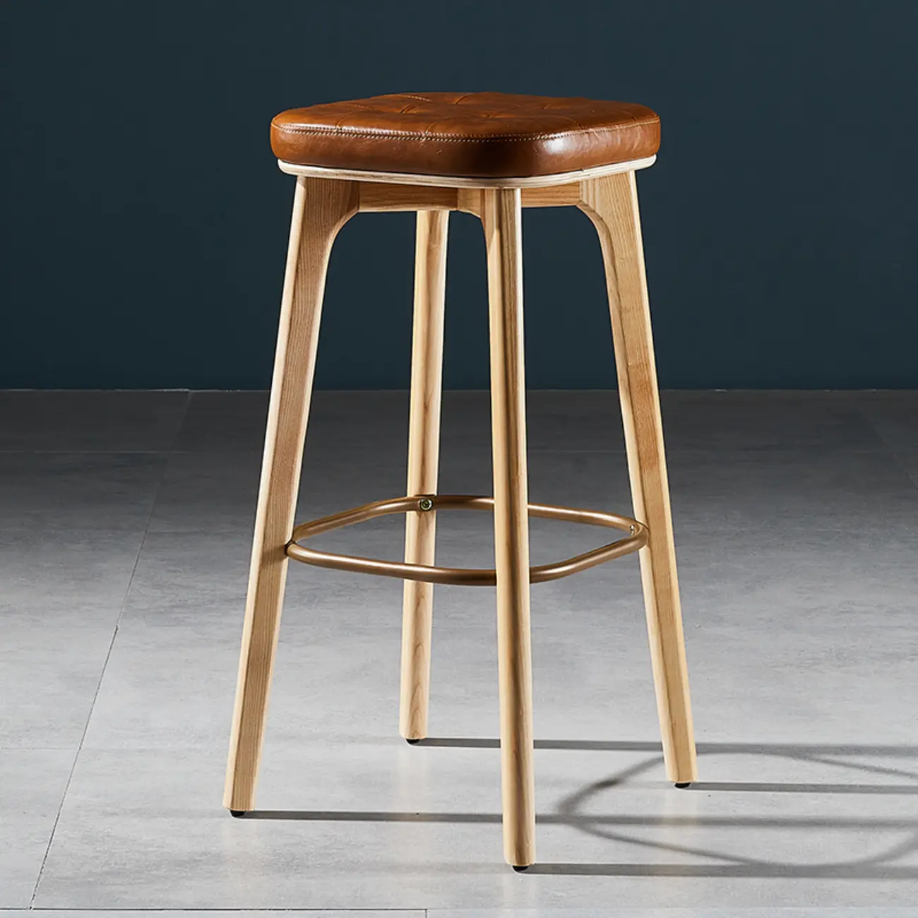 30 Inch Modern Leather Backless Bar Stools Image - 4 | homeyfad
