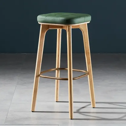 30 Inch Modern Leather Backless Bar Stools Image - 10