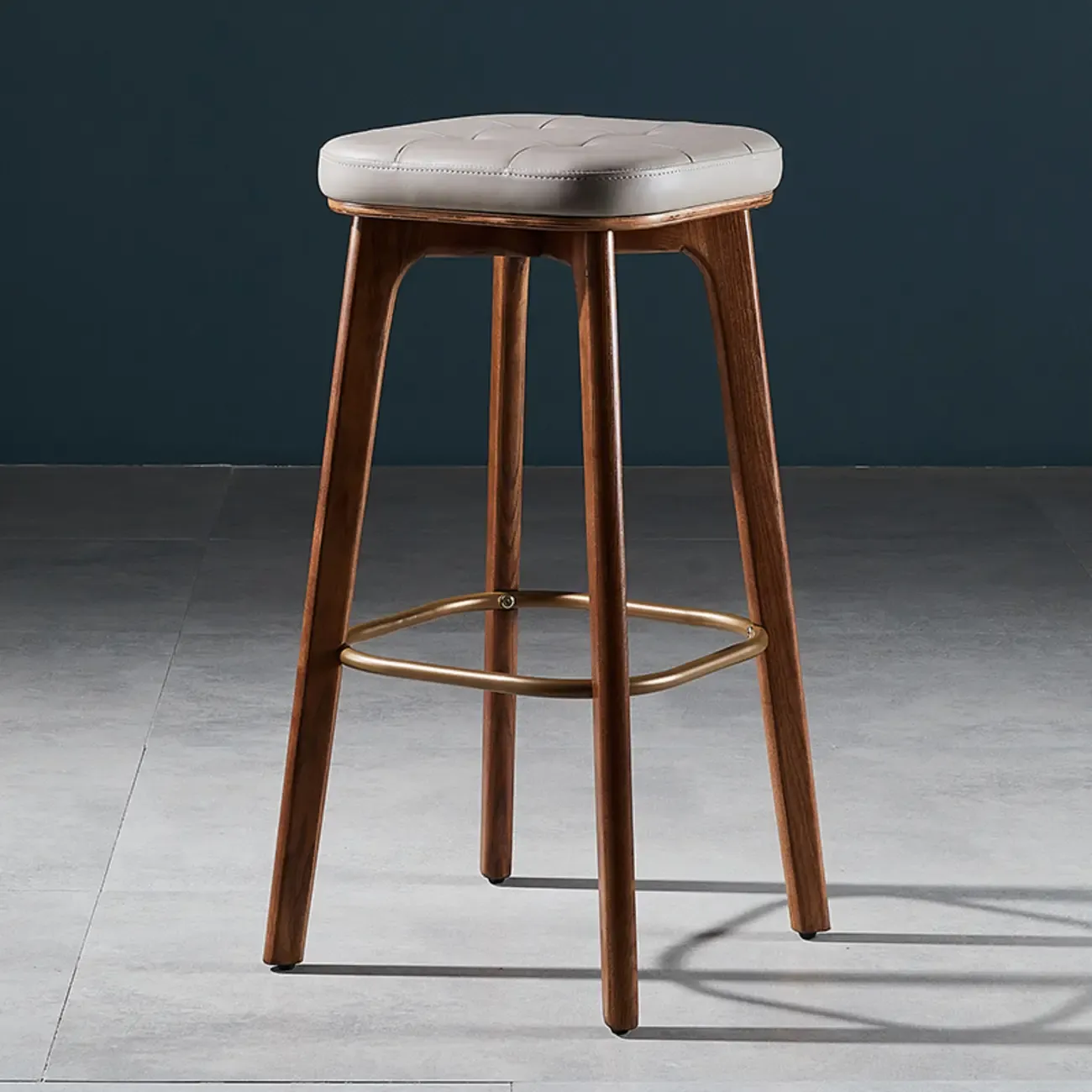 30 Inch Modern Leather Backless Bar Stools Image - 15