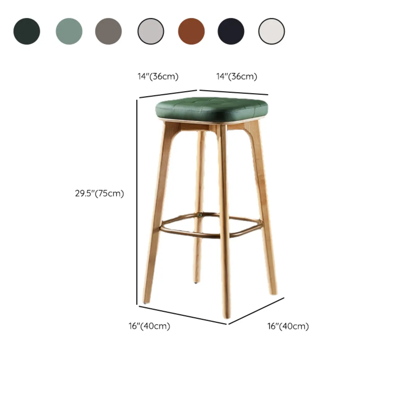 30 Inch Modern Leather Backless Bar Stools #size | homeyfad