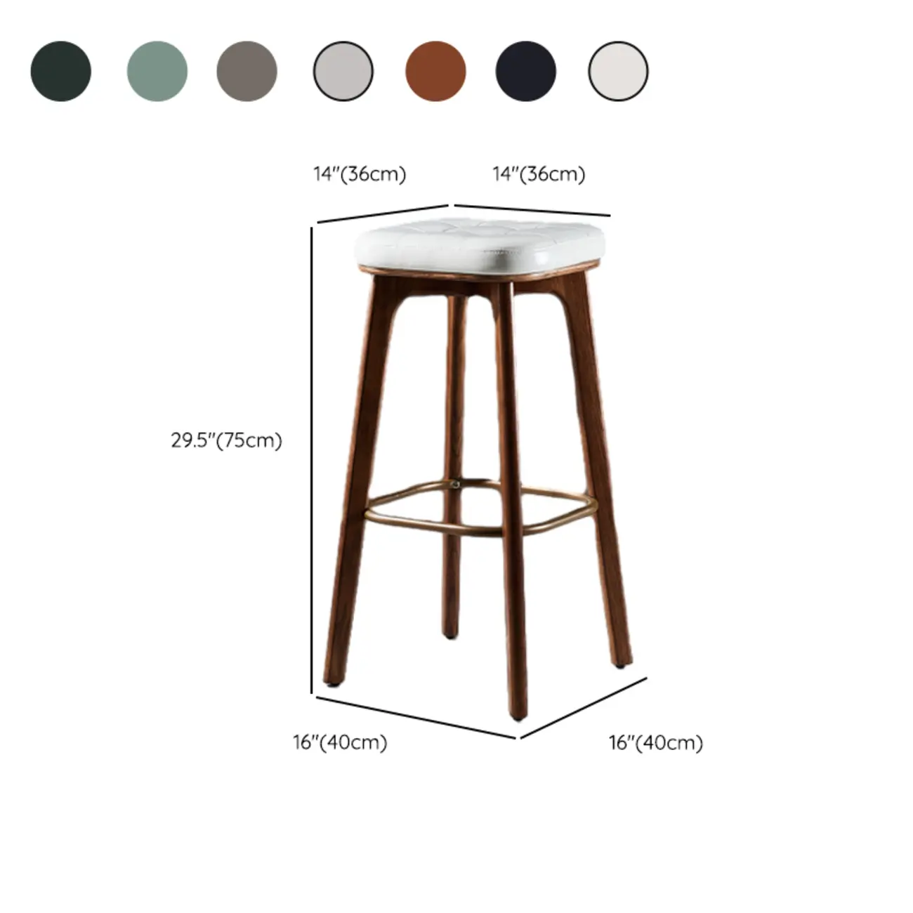 30 Inch Modern Leather Backless Bar Stools Image - 20 | homeyfad