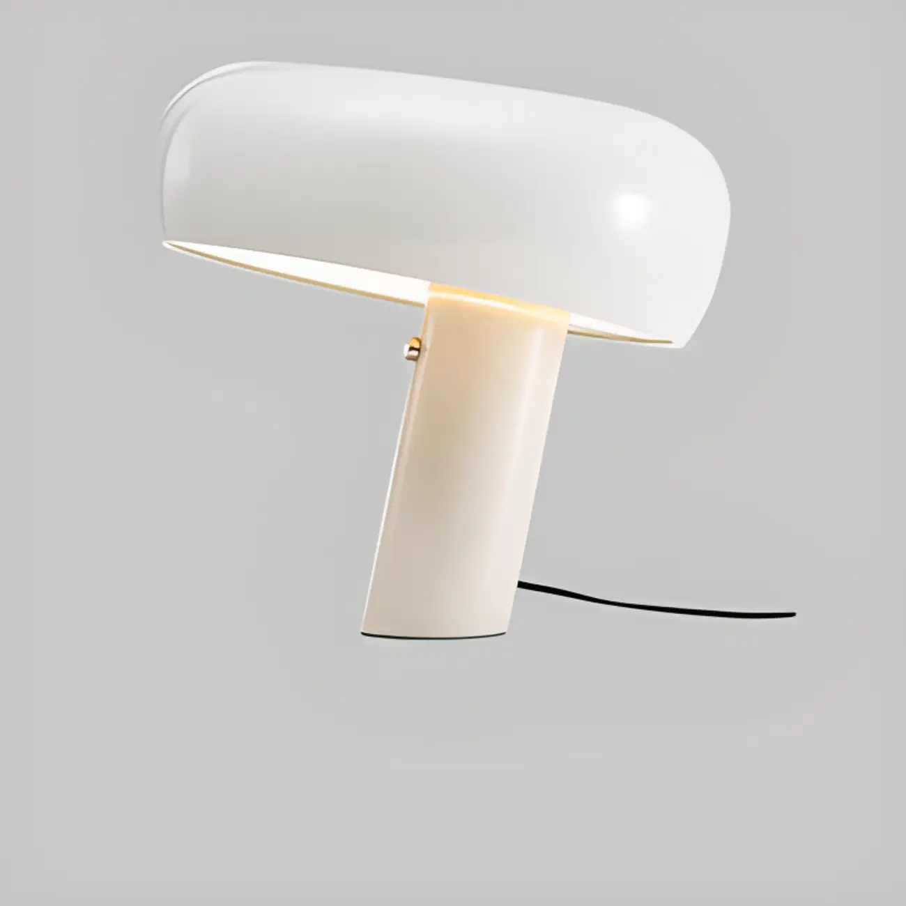 Modern Geometric Stone & Iron LED Table Lamp, Black Image - 3 | homeyfad