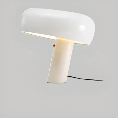 Modern Geometric Stone & Iron LED Table Lamp, Black Image - 3