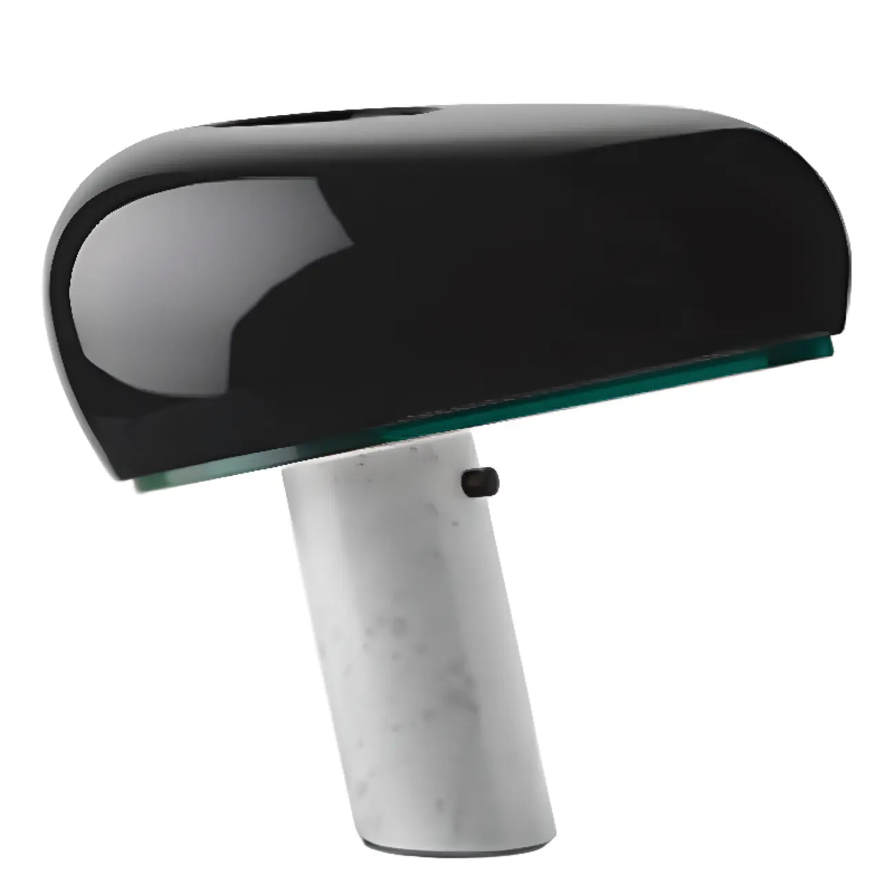 Modern Geometric Stone & Iron LED Table Lamp, Black Image - 9 | homeyfad