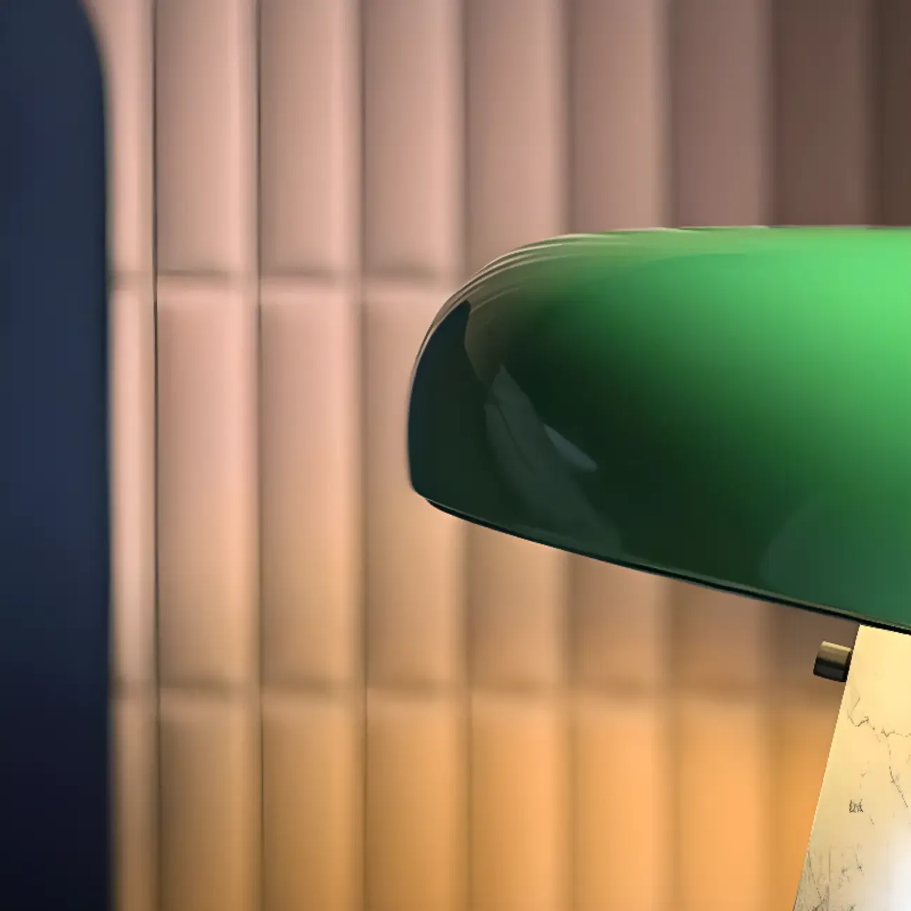 Modern Geometric Stone & Iron LED Table Lamp, Black Image - 10