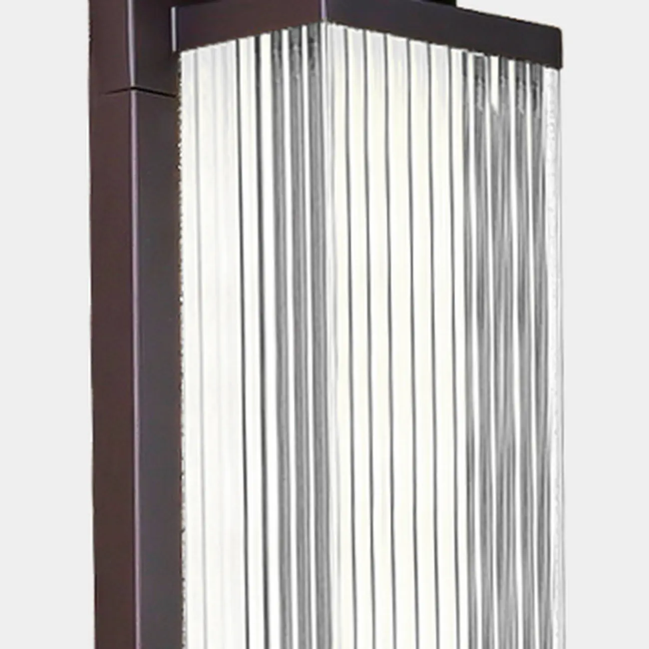 Modern Vertical Rectangle Transparent Shade Wall Sconce Image - 5 | homeyfad