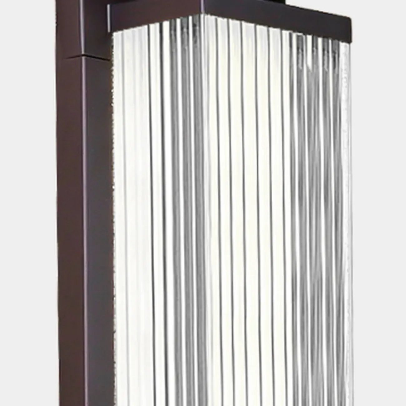 Modern Vertical Rectangle Transparent Shade Wall Sconce Image - 5