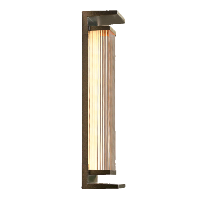 Modern Vertical Rectangle Transparent Shade Outdoor Wall Sconce