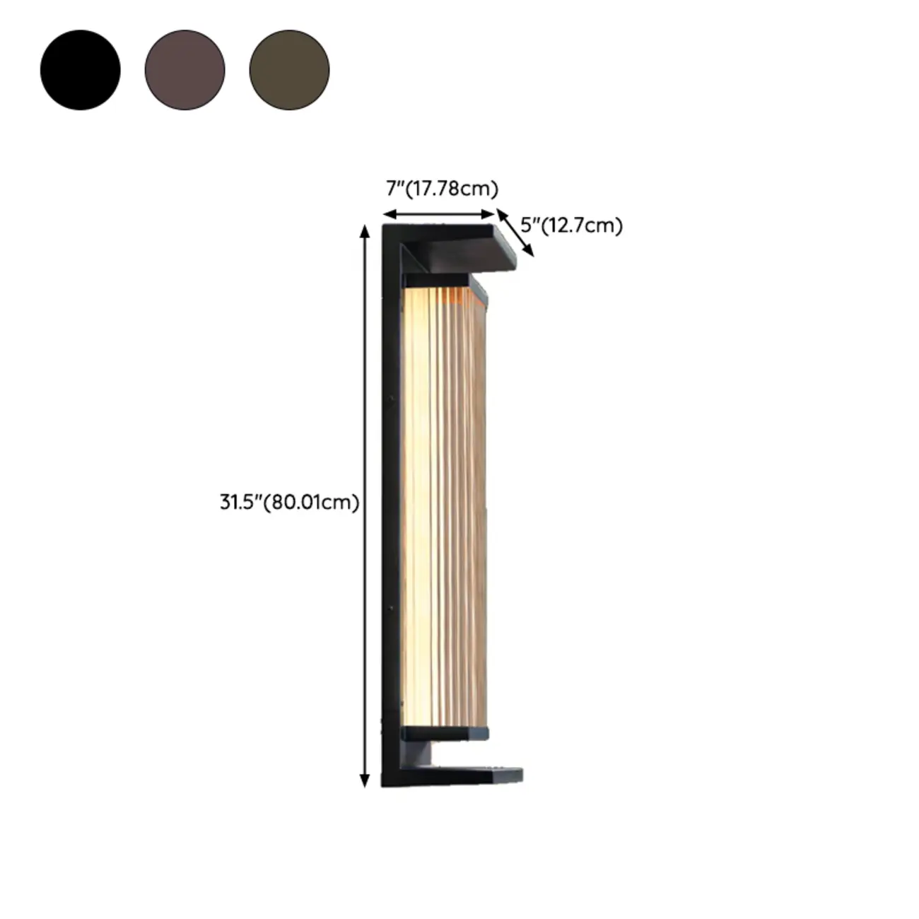 Modern Vertical Rectangle Transparent Shade Wall Sconce Image - 8 | homeyfad