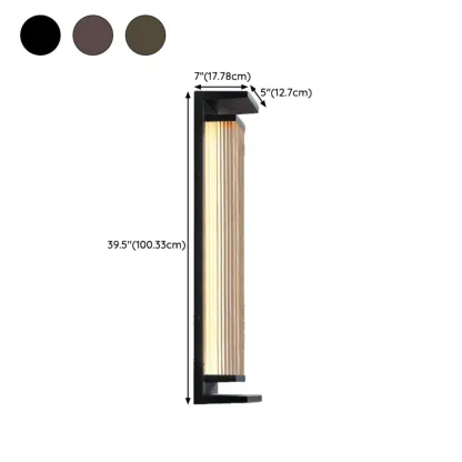 Modern Vertical Rectangle Transparent Shade Wall Sconce Image - 9
