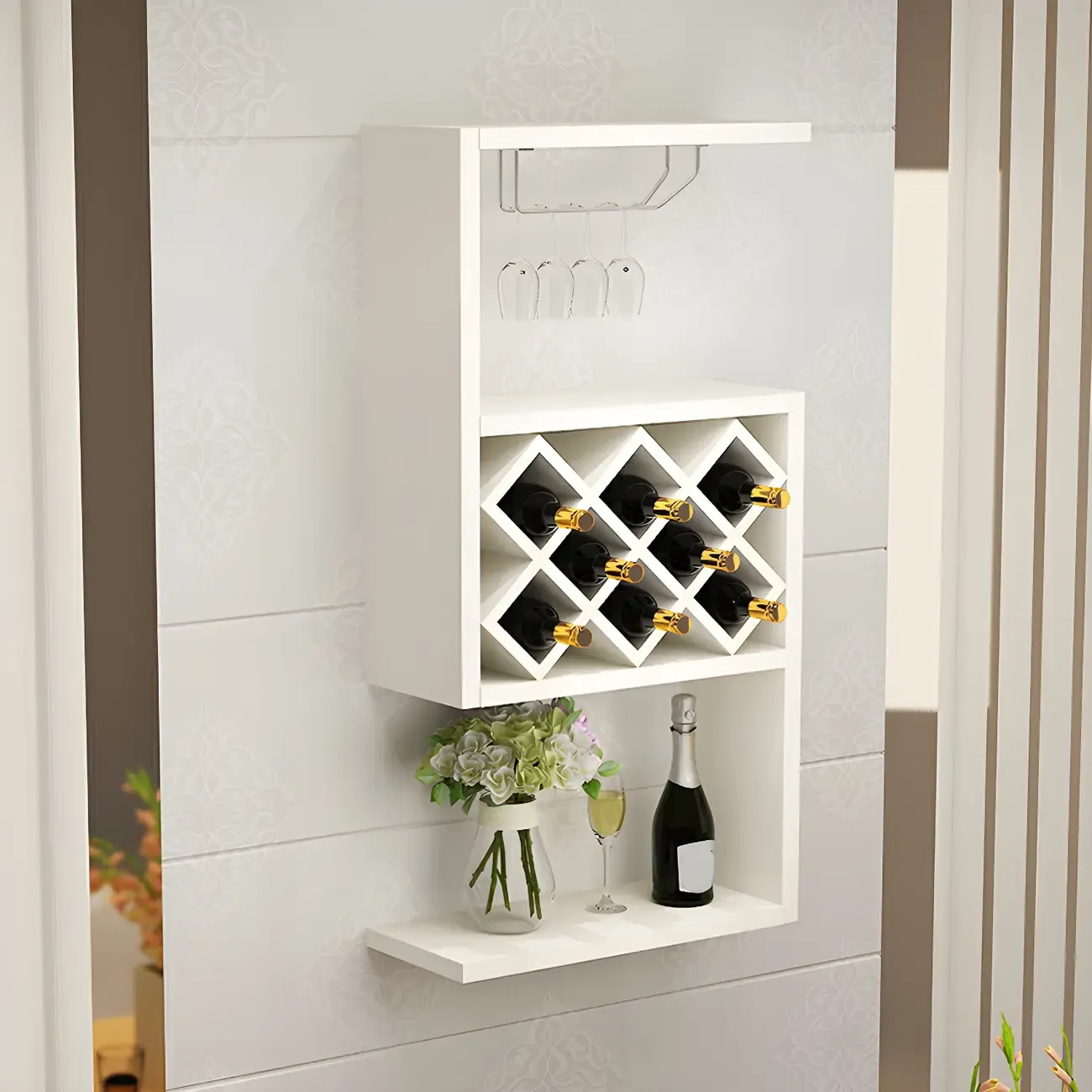 Rubberwood Wine Rack with Stackable Design Exclusively for Discerning Vintners Image - 7