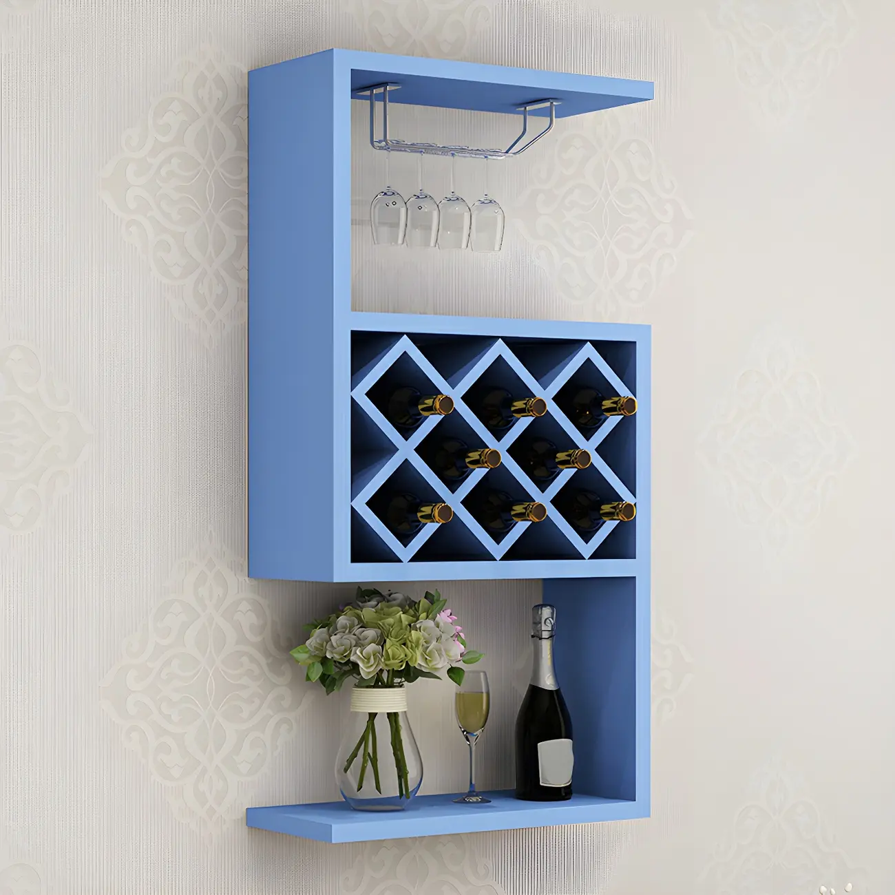 Rubberwood Wine Rack with Stackable Design Exclusively for Discerning Vintners Image - 5 | homeyfad