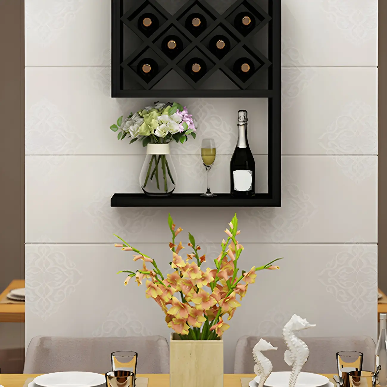 Rubberwood Wine Rack with Stackable Design Exclusively for Discerning Vintners Image - 12 | homeyfad