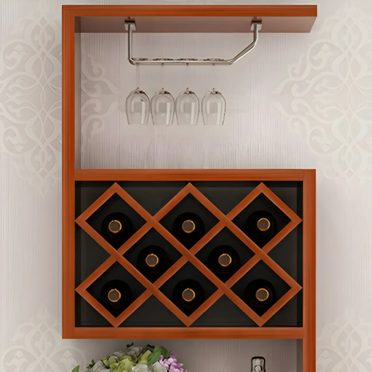Rubberwood Wine Rack with Stackable Design Exclusively for Discerning Vintners Image - 13 | homeyfad