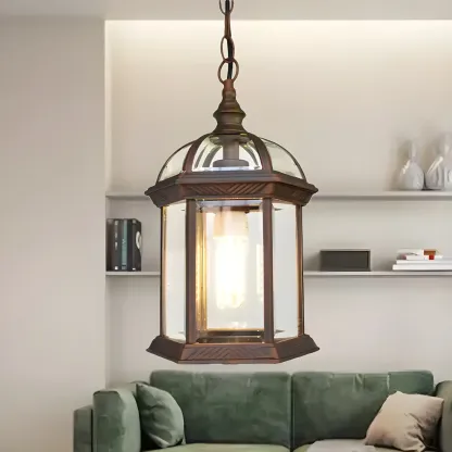 Vintage Lantern Hanging Pendant Lights Image - 11