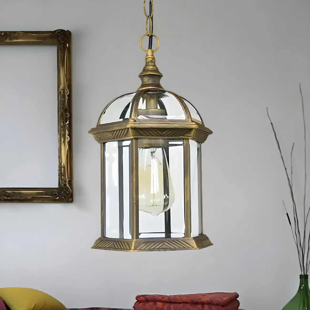 Vintage Lantern Hanging Pendant Lights Image - 12