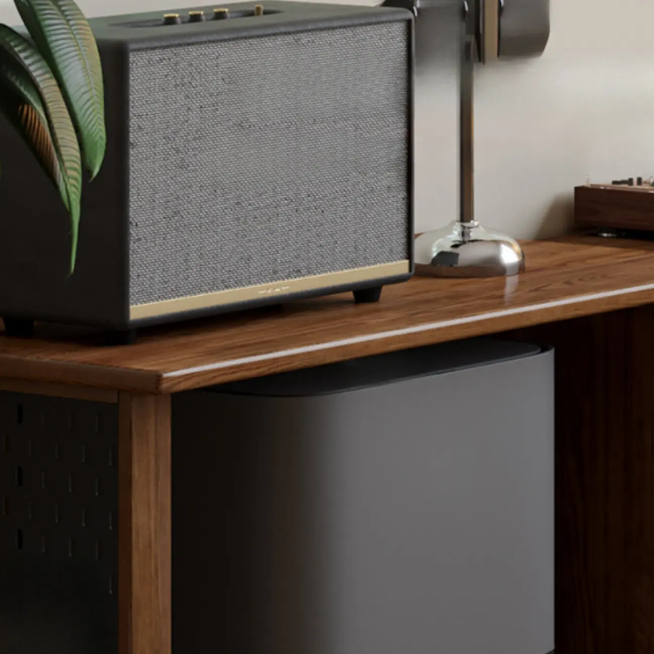 Extendable Long Brown Wood TV Stand with 2 Cabinets Image - 11 | homeyfad