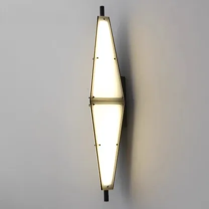 Modern Geometric White Acrylic LED Wall Sconce Image - 6