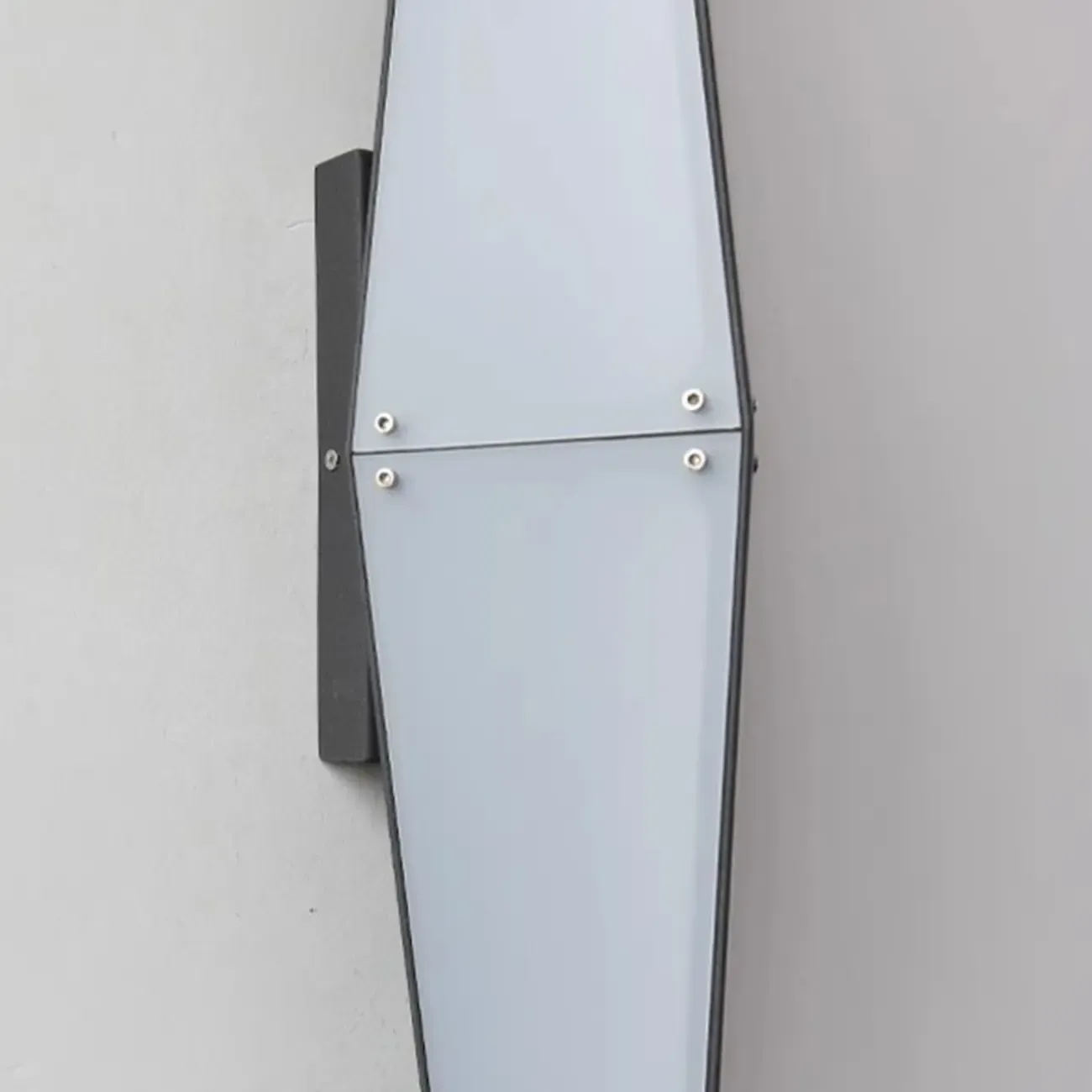 Modern Geometric White Acrylic LED Wall Sconce Image - 9