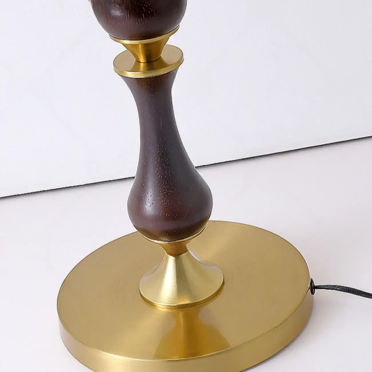 Traditional Vintage Printed Fabric Shade Floor Lamp Image - 9