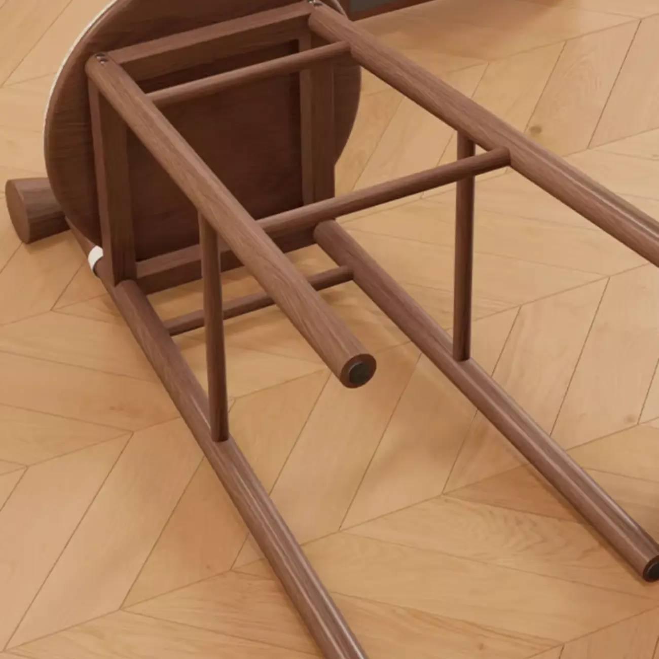 Simplistic Cushioned Round Wood Bar Stools with Backs Image - 6 | homeyfad