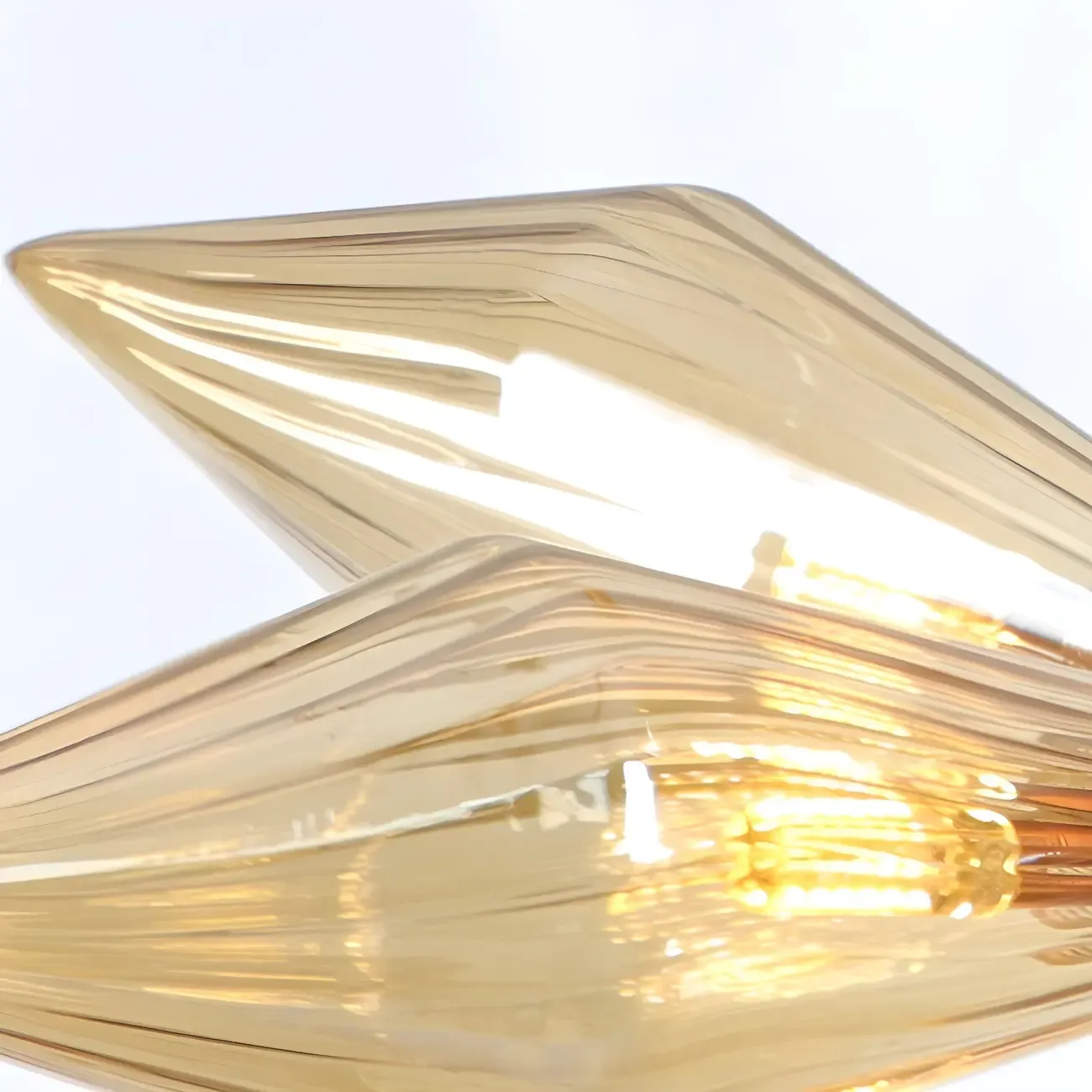 Modern Flower-Shaped Glass Chandelier for Living Room Image - 9