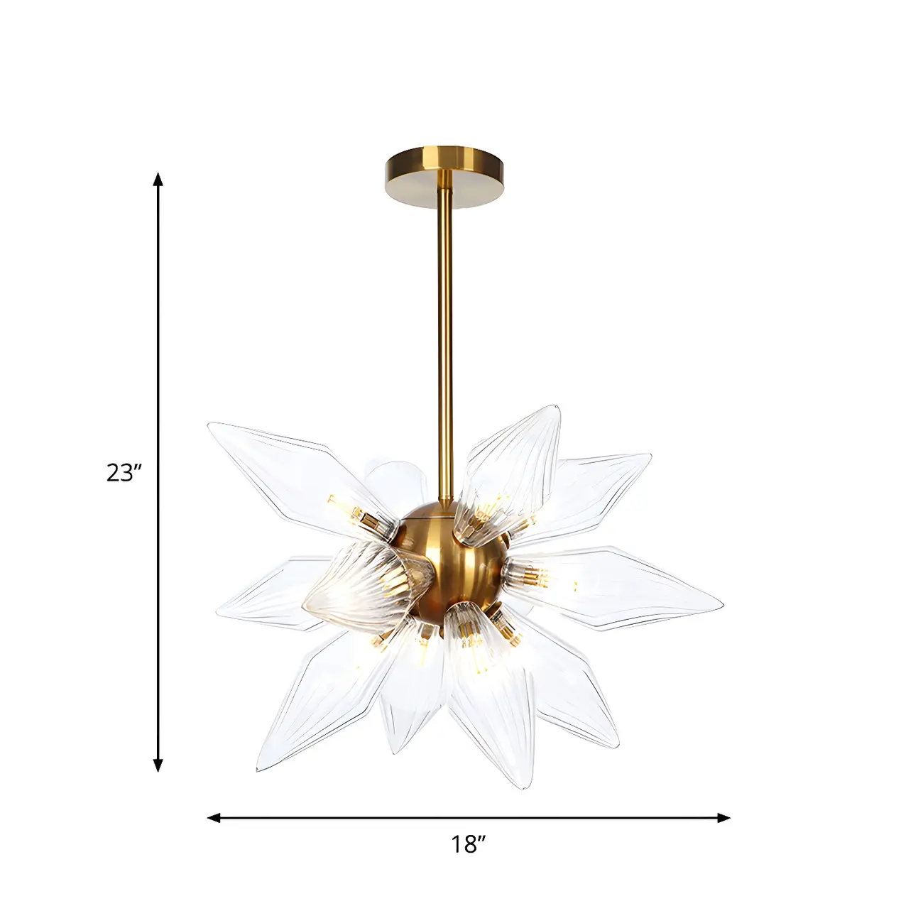 Modern Flower-Shaped Glass Chandelier for Living Room Image - 15 | homeyfad