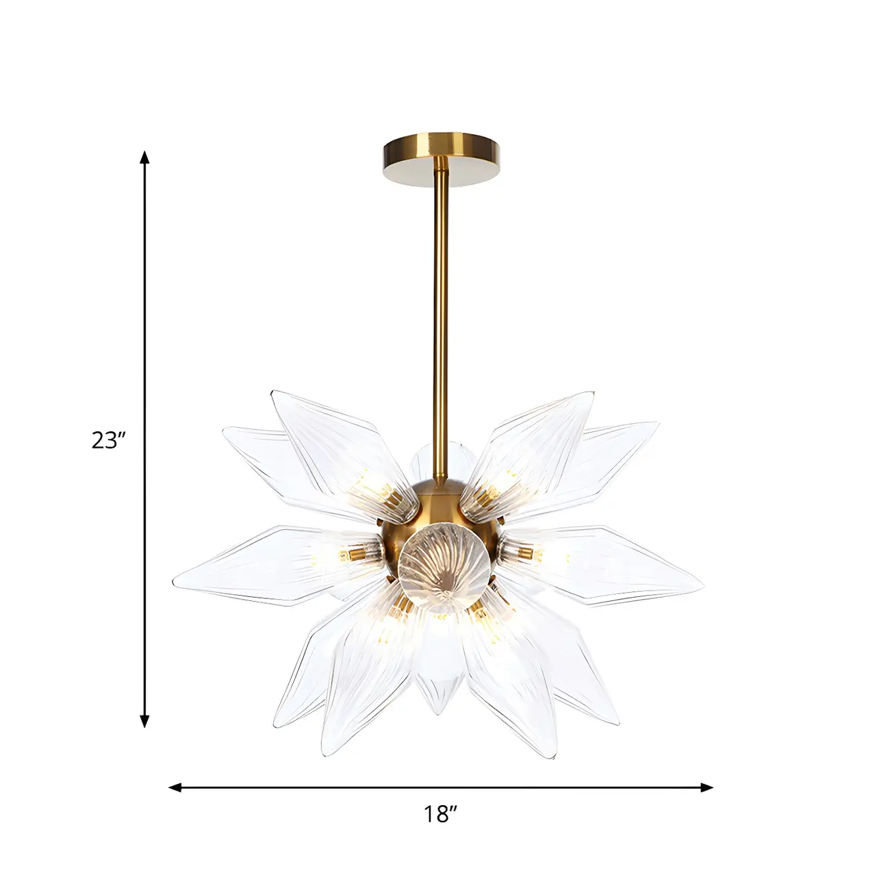Modern Flower-Shaped Glass Chandelier for Living Room Image - 27 | homeyfad