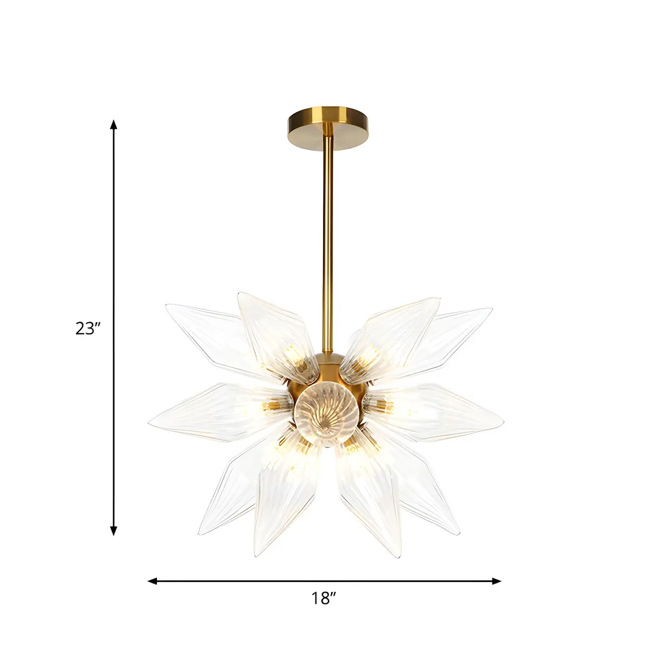 Modern Flower-Shaped Glass Chandelier for Living Room Image - 31 | homeyfad
