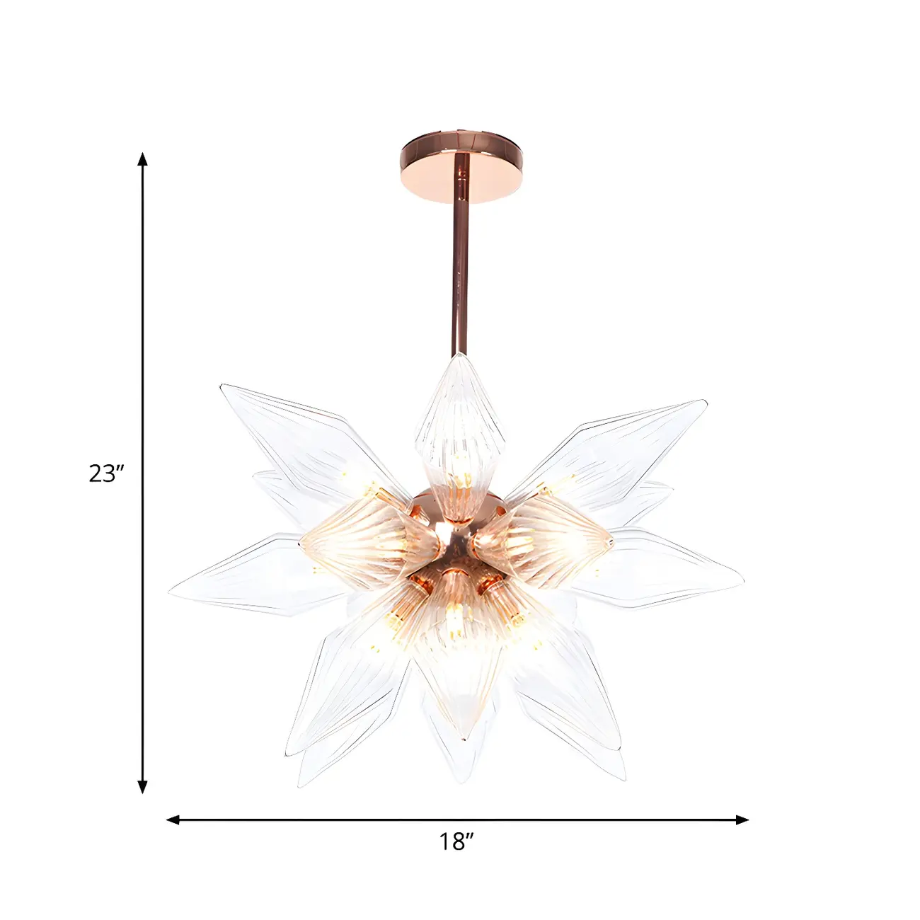 Modern Flower-Shaped Glass Chandelier for Living Room Image - 35 | homeyfad
