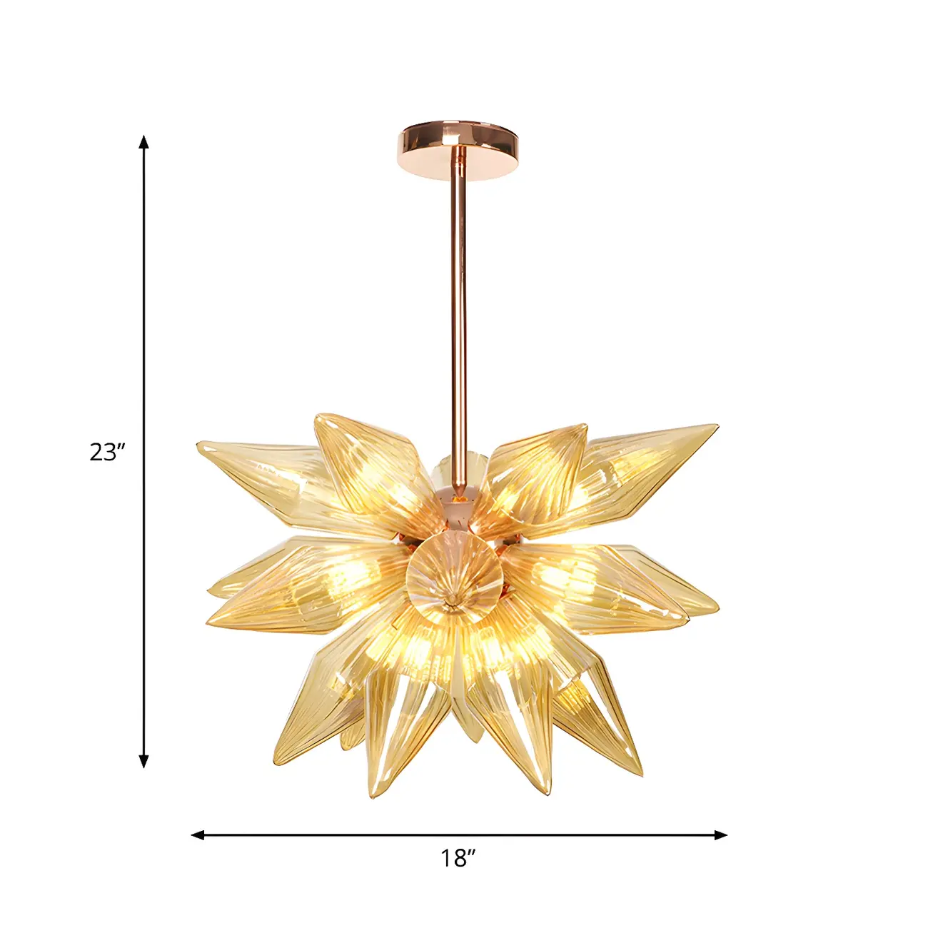 Modern Flower-Shaped Glass Chandelier for Living Room Image - 39 | homeyfad