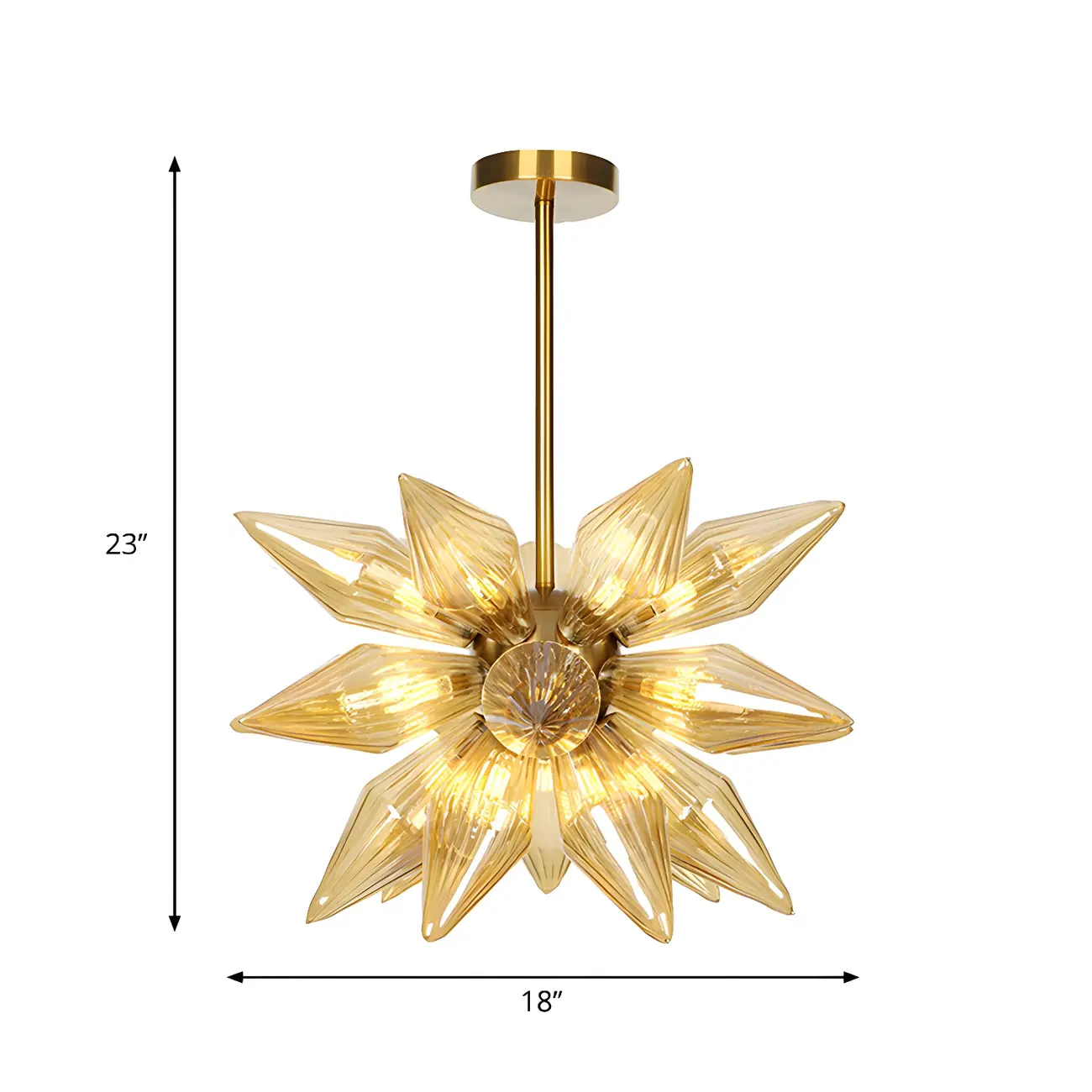 Modern Flower-Shaped Glass Chandelier for Living Room Image - 41 | homeyfad