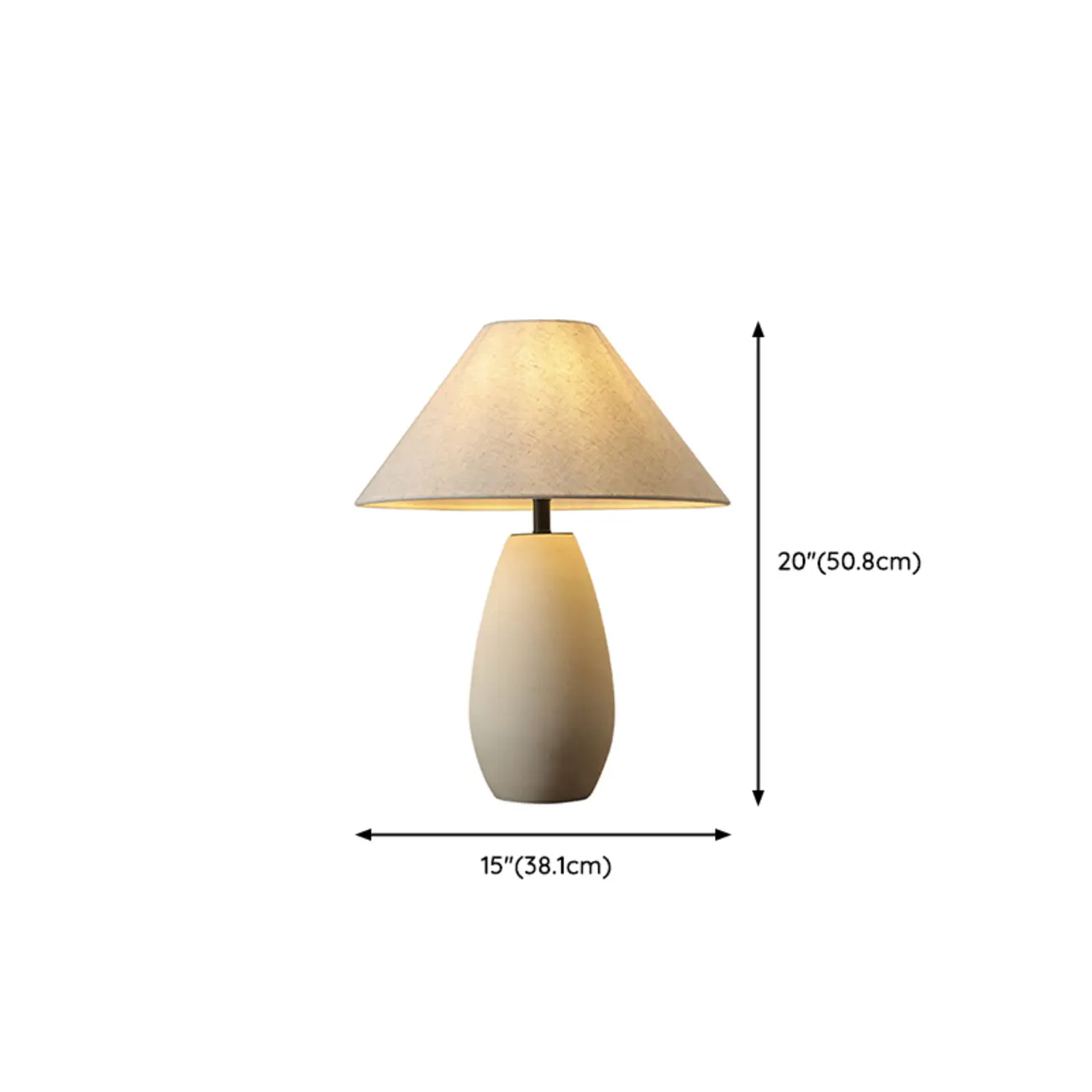 Elegant Ceramic Table Lamp with Fabric Shade #size | homeyfad
