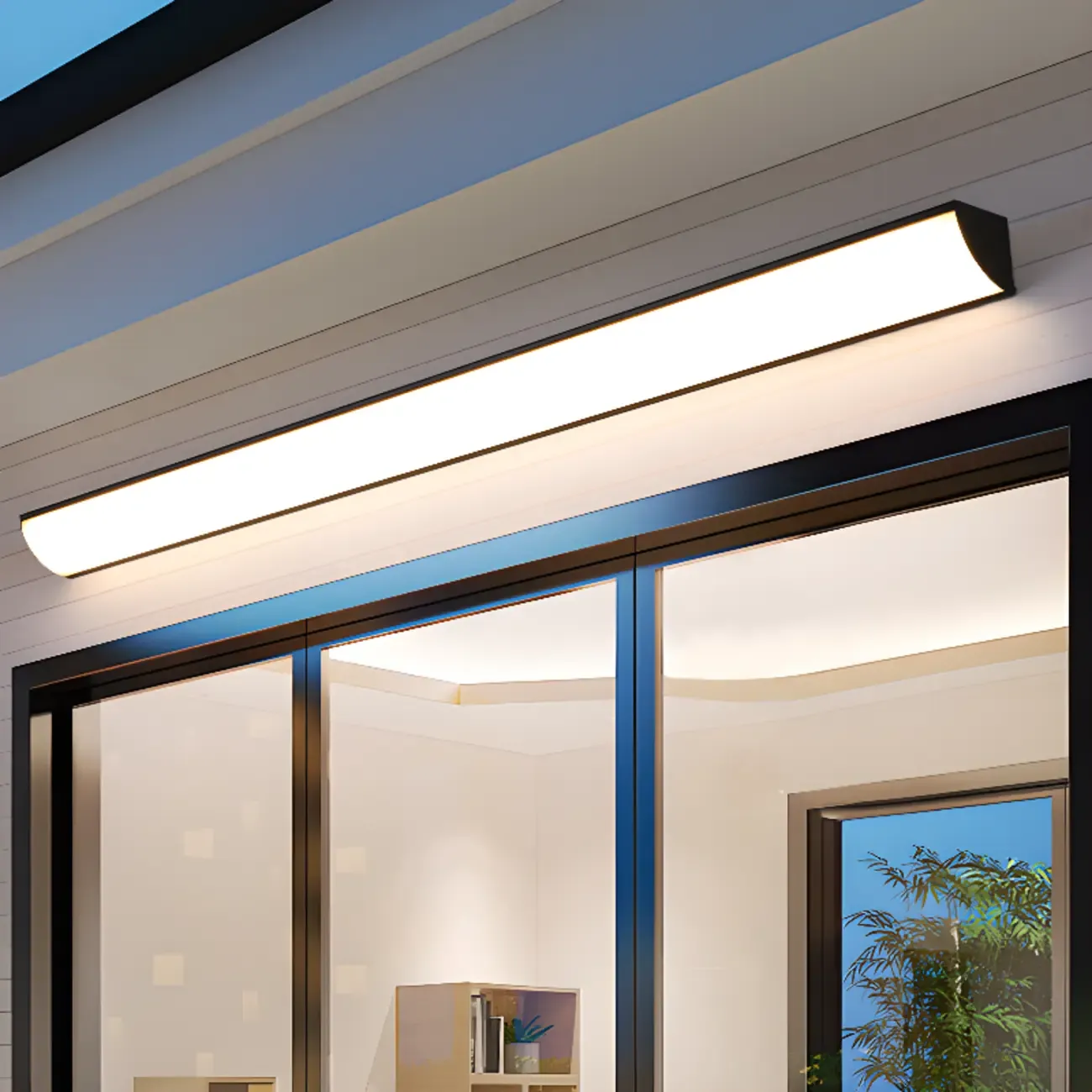 Minimalist Linear Metal White Acrylic Wall Sconce Image - 1