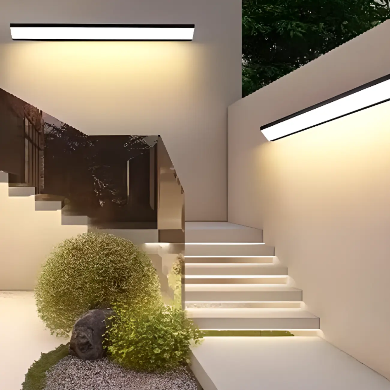 Minimalist Linear Metal White Acrylic Wall Sconce Image - 2 | homeyfad