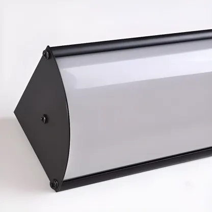 Minimalist Linear Metal White Acrylic Wall Sconce Image - 4