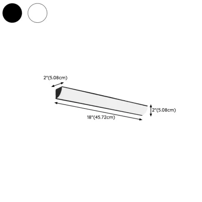 Minimalist Linear Metal White Acrylic Wall Sconce #size