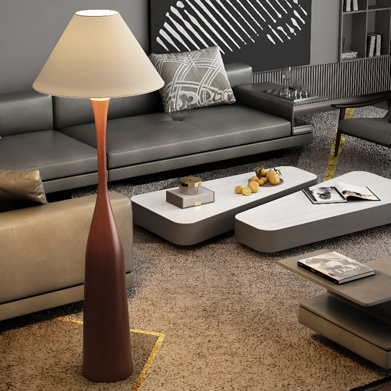 65" Modern Metal Bottle-Shaped Floor Lamp Image - 9 | homeyfad