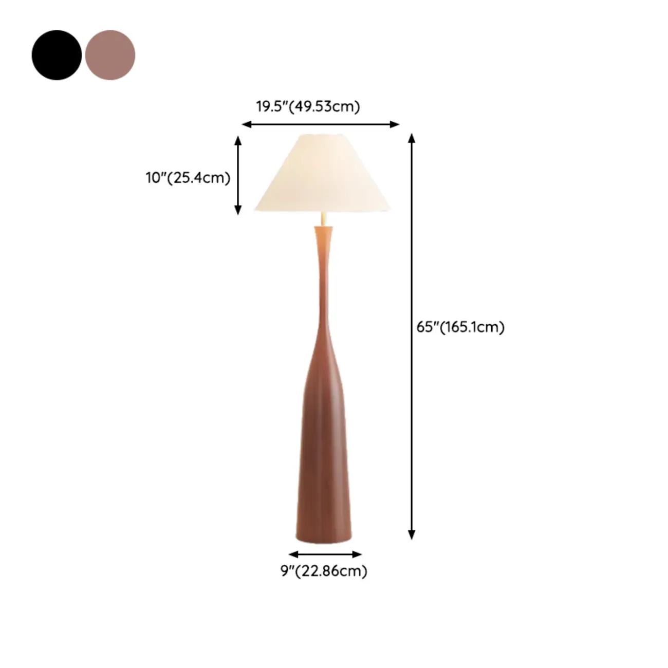 65" Modern Metal Bottle-Shaped Floor Lamp #size | homeyfad