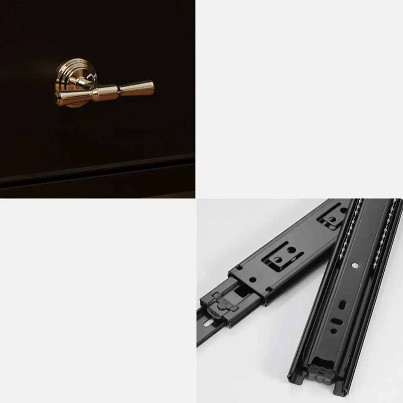 Mid-Century Modern Narrow Wood Nightstand with 2-Drawer Image - 6