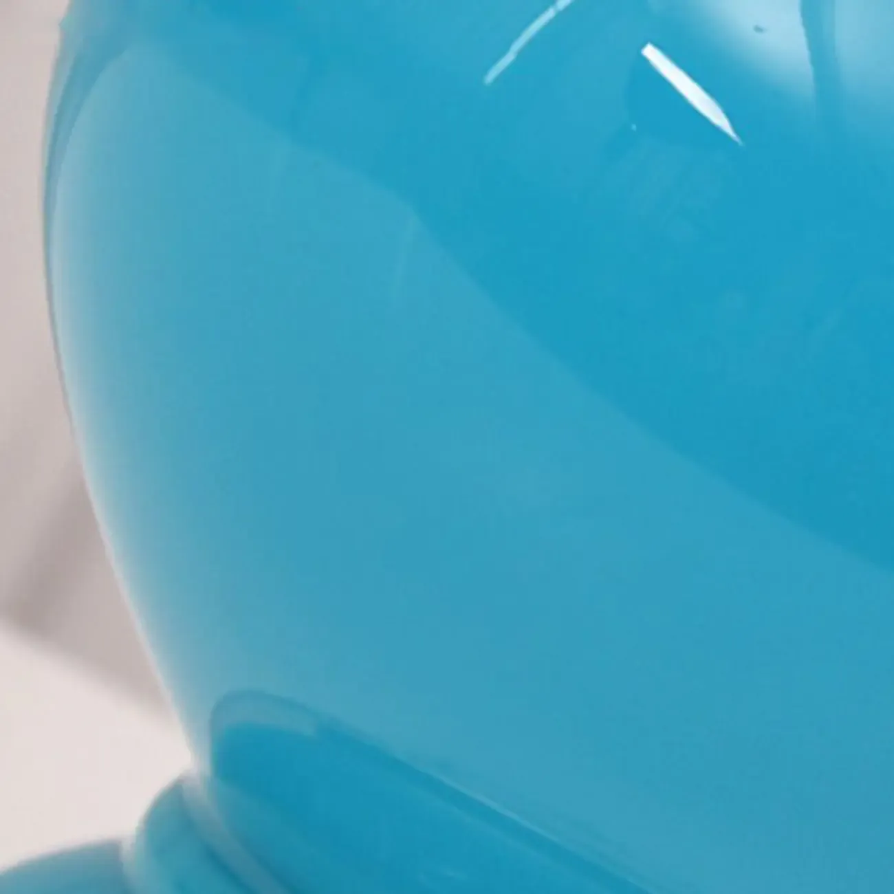 Blue Glass Table Lamp with Leaf Fabric Shade Image - 8