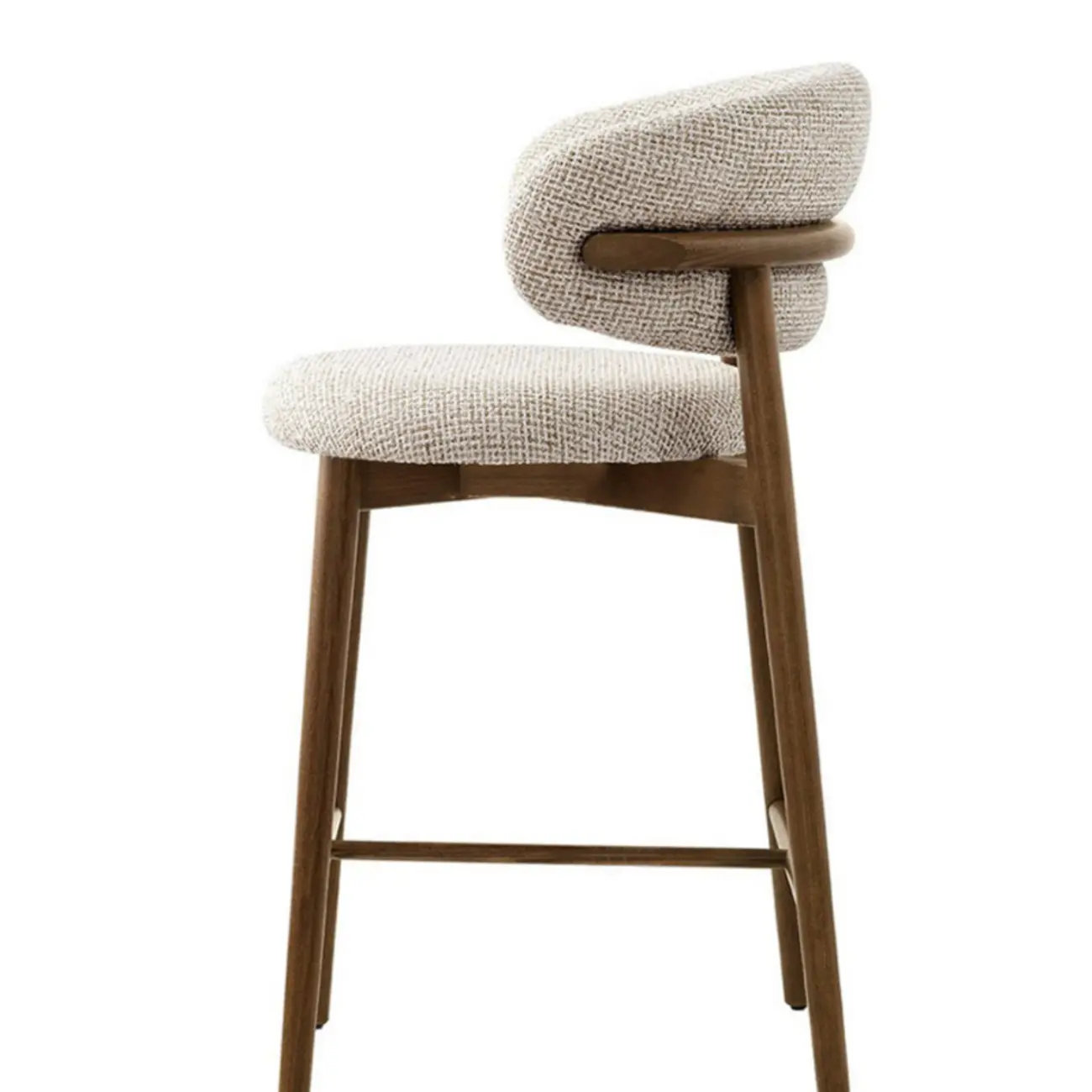 Modern Fabric Upholstered Counter Height Bar Stools Image - 2 | homeyfad