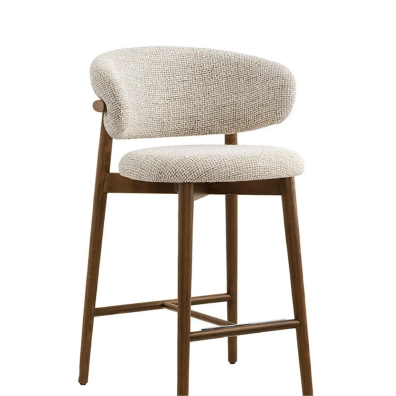 Modern Fabric Upholstered Counter Height Bar Stools Image - 3 | homeyfad