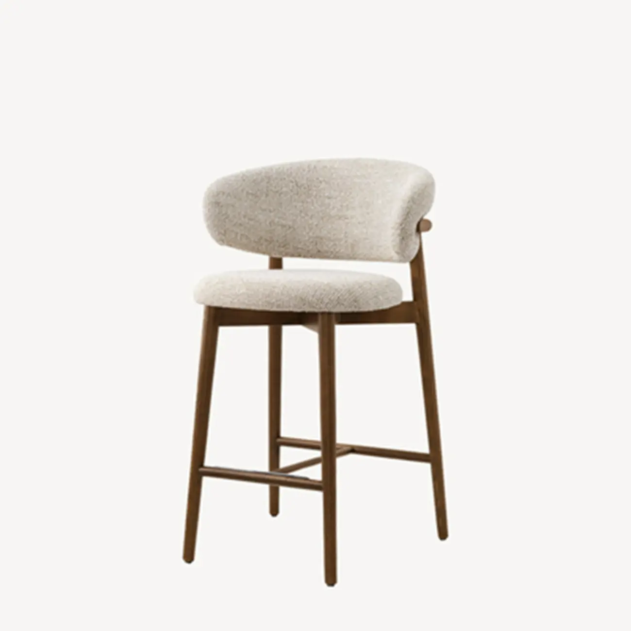 Modern Fabric Upholstered Counter Height Bar Stools Image - 7 | homeyfad