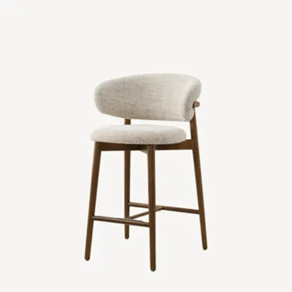 Modern Fabric Upholstered Counter Height Bar Stools Image - 7