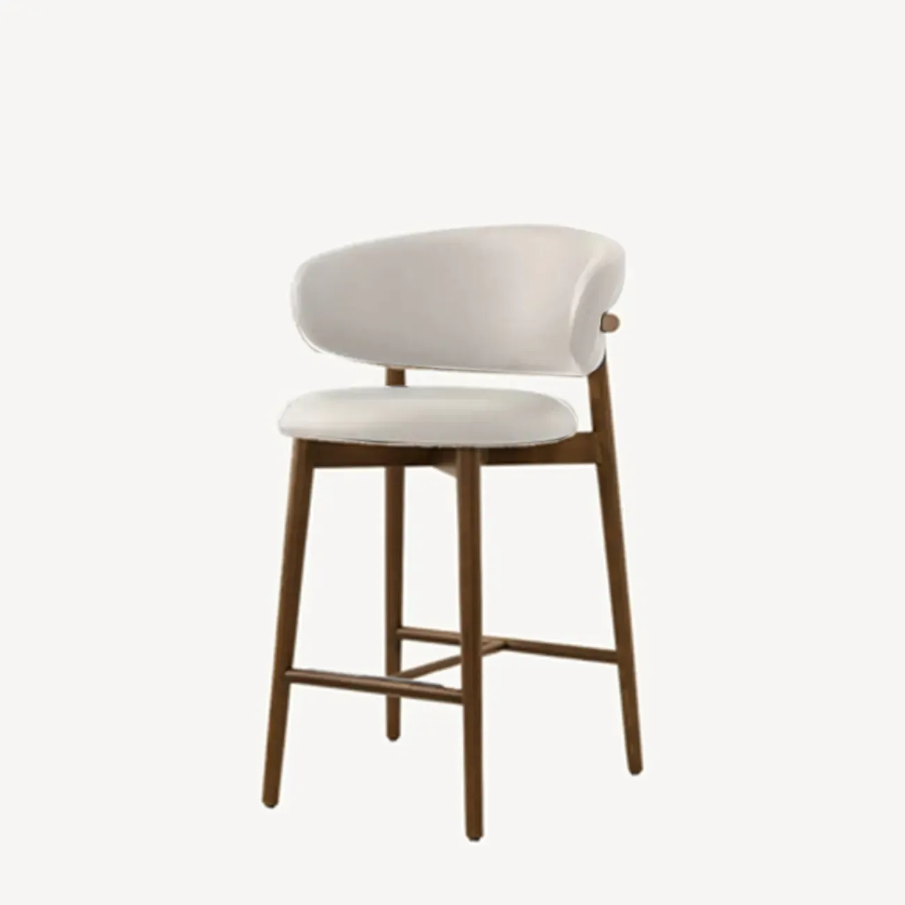 Modern Fabric Upholstered Counter Height Bar Stools Image - 8