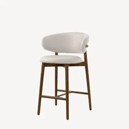 Modern Fabric Upholstered Counter Height Bar Stools Image - 8