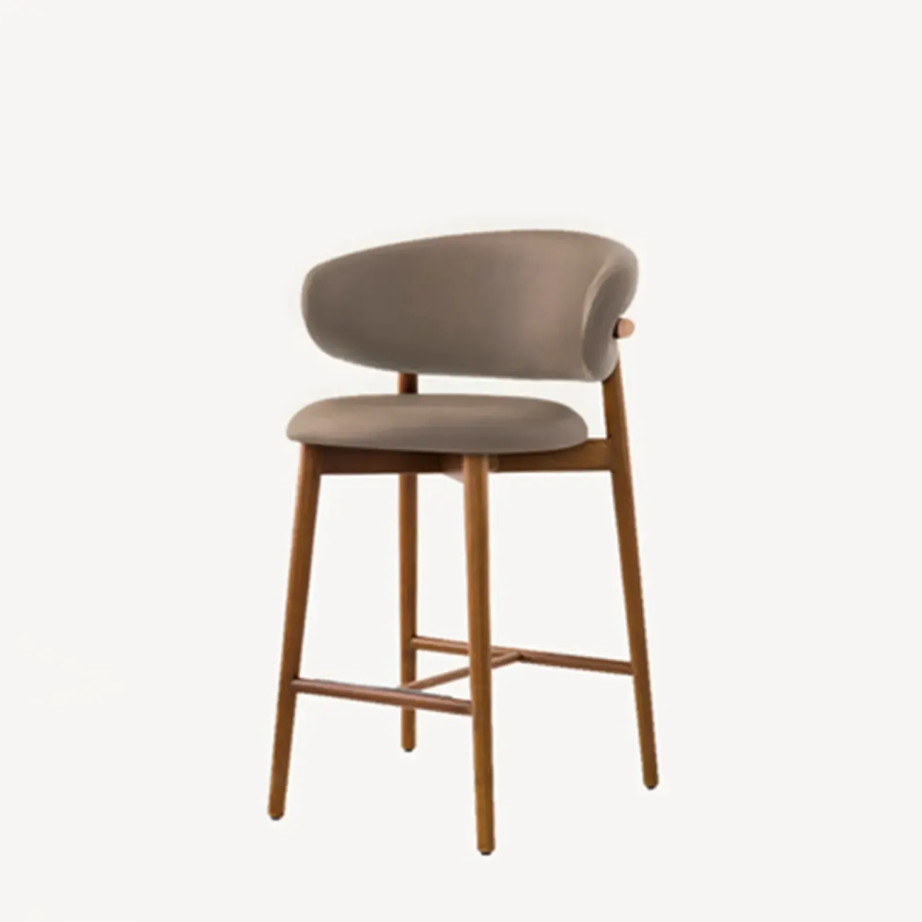 Modern Fabric Upholstered Counter Height Bar Stools Image - 9